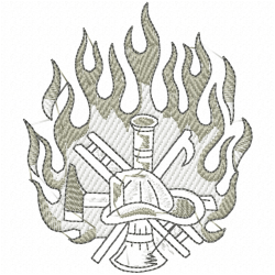 Firefighting Embroidery Design 2